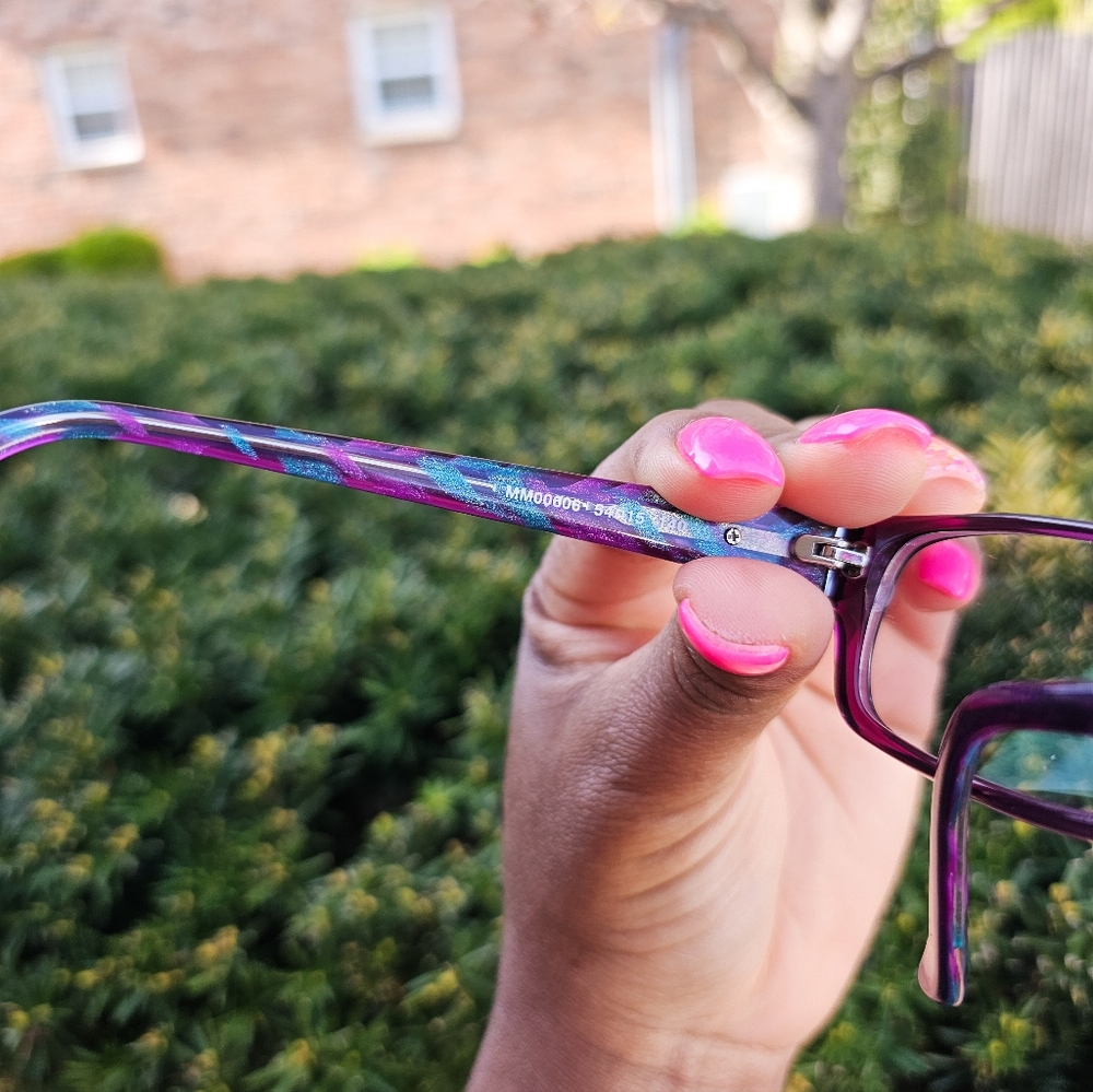 Missoni Mm00606 Purple Multi Rectangular Eyeglass… - image 3